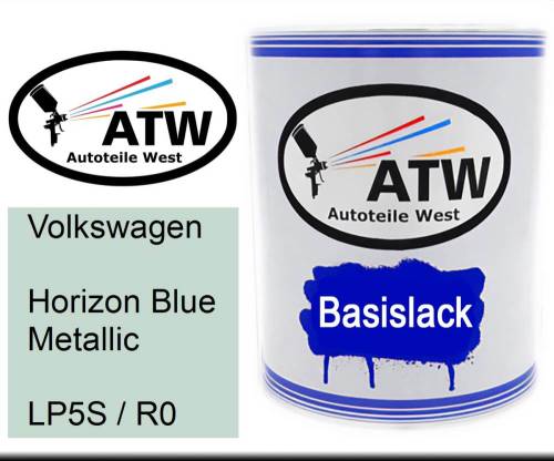 Volkswagen, Horizon Blue Metallic, LP5S / R0: 1L Lackdose, von ATW Autoteile West.